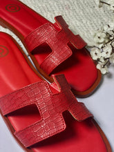 Croco Print H Slides | 50% Off