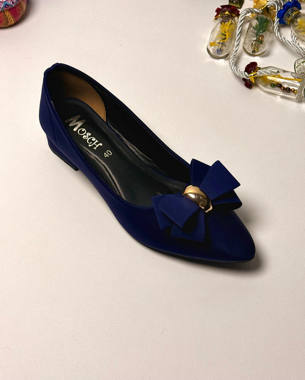 Velora Bow Heels | Sapphire Blue