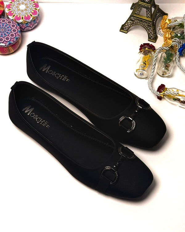 Veluna Ease Flats | Onyx Black