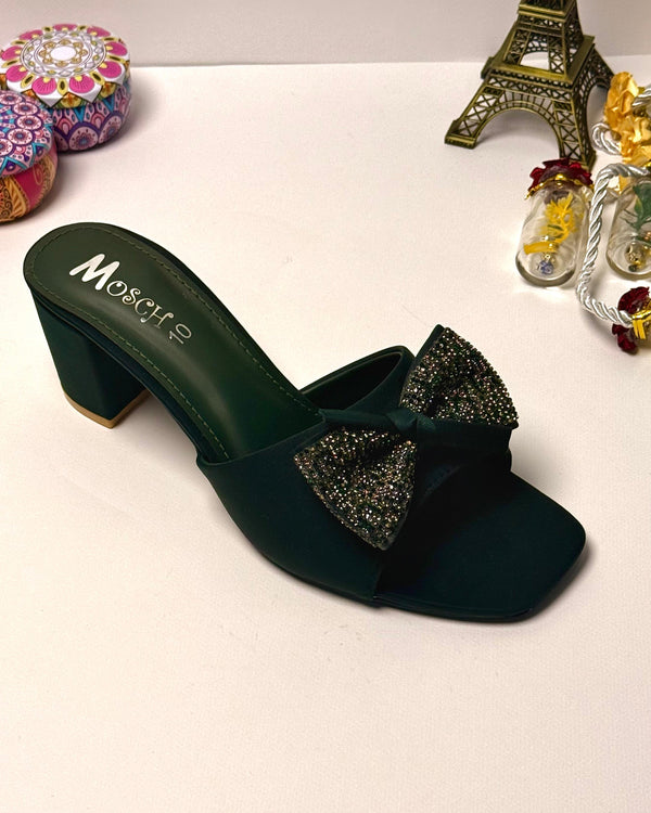 Veluna Grace Heels | Emerald Green 🌿