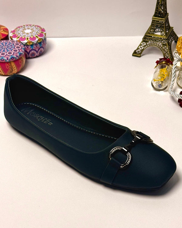 Veluna Ease Flats | Navy Blue