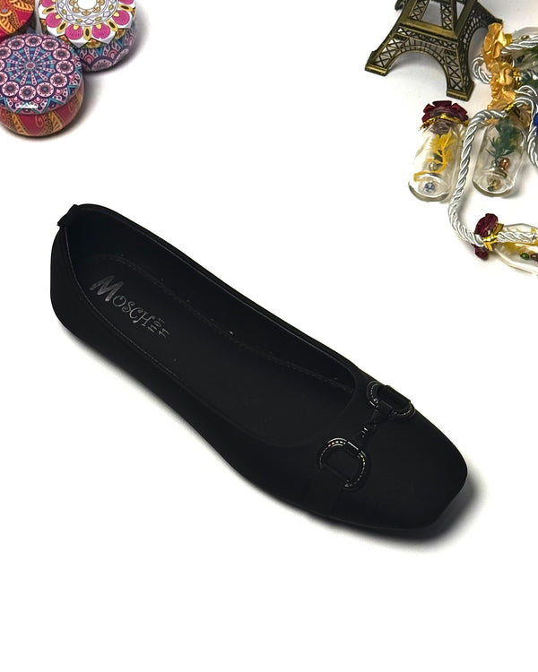 Veluna Ease Flats | Onyx Black