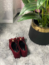Velora Bow Heels | Wine Red