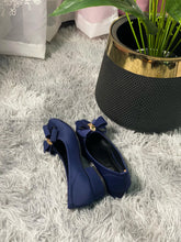 Velora Bow Heels | Sapphire Blue