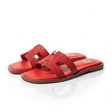 Croco Print H Slides | 50% Off